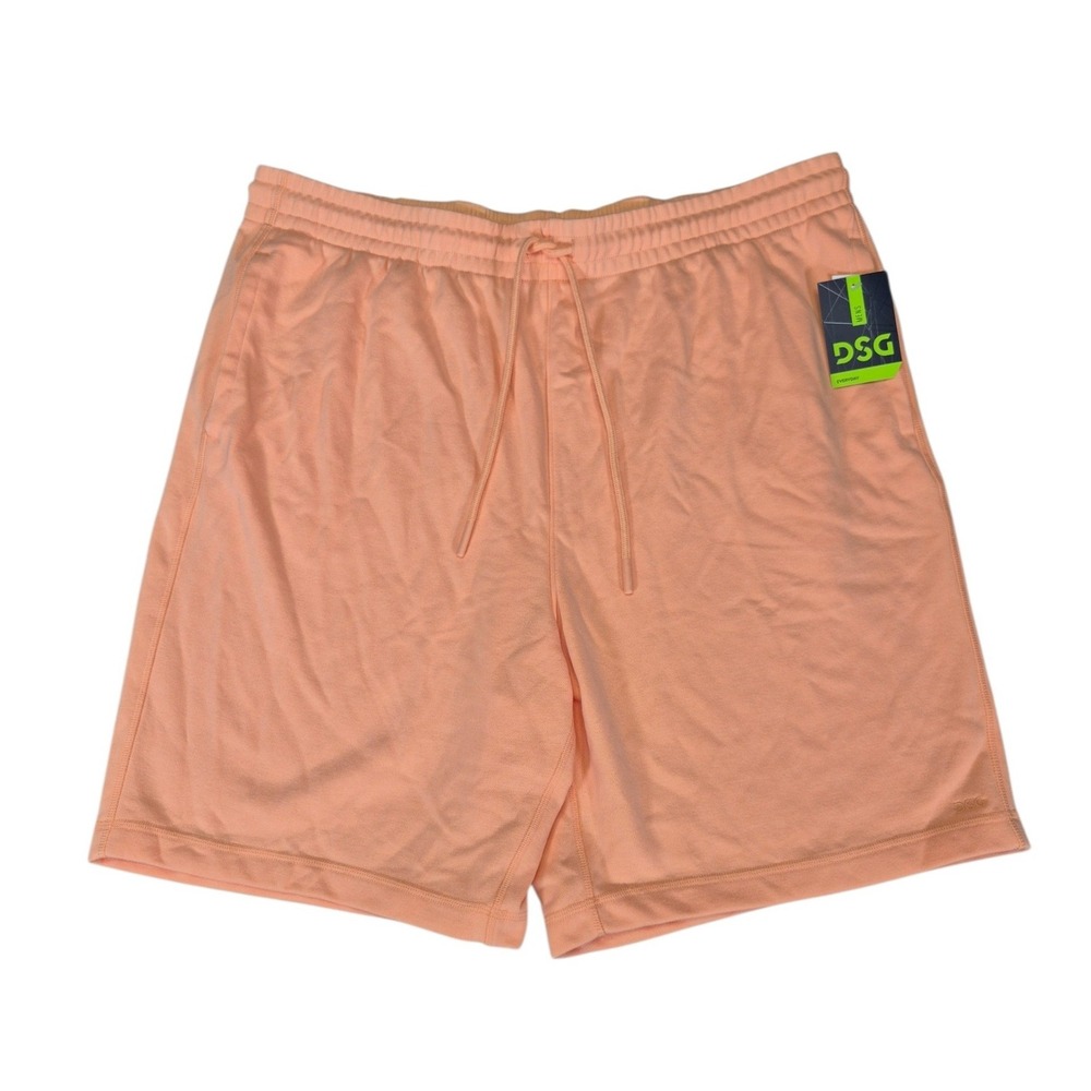 DSG Mens Gym Shorts Peach Orange Athletic Fit Elastic Waist 2XL New With Tags